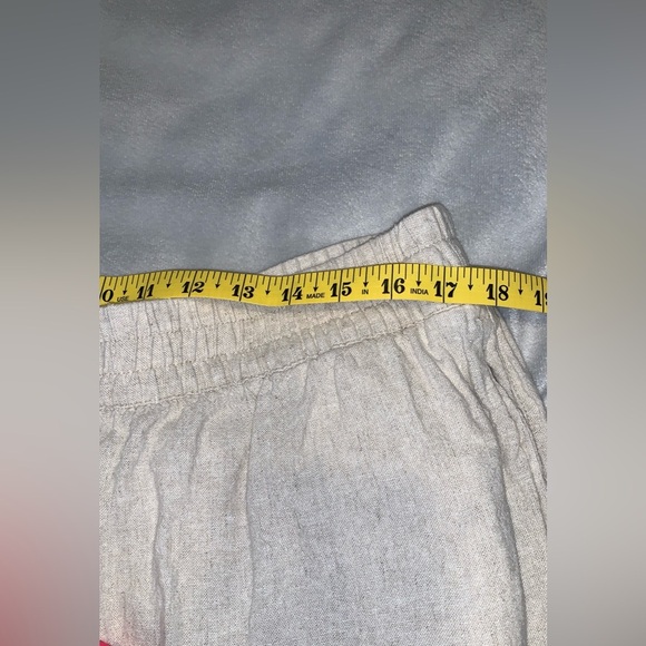 Old navy lot of 2 pairs linen pull on pants tan and white nwt size XL Wide leg - Picture 5 of 9